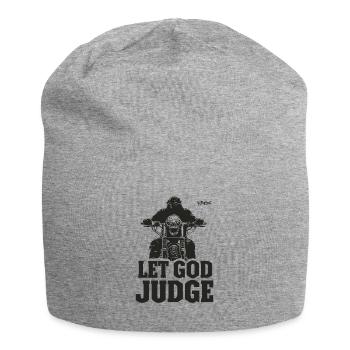 Que Dieu juge, motard à moto rocker - Bonnet en jersey - gris chiné - Devant