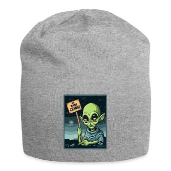 Wir wollen Veränderung, außerirdischer Protest - Jersey-Beanie - Grau meliert - Vorne