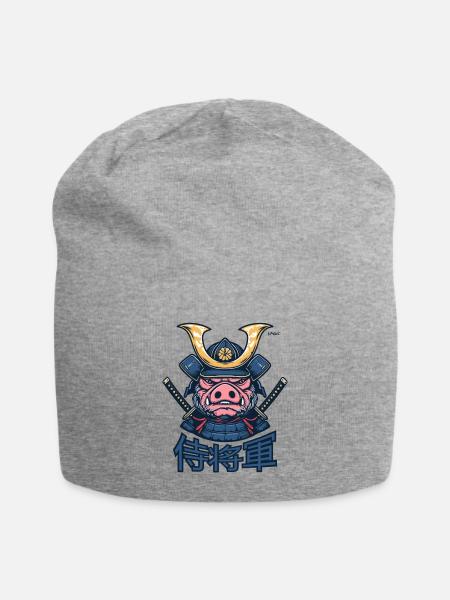 Shogun Samurai Schwein - Jersey-Beanie - Grau meliert