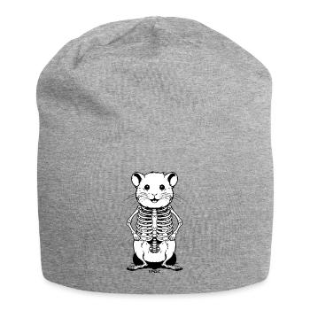 Hamster squelette mignon - Bonnet en jersey - gris chiné - Devant