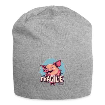 Ein zerbrechliches Schwein - Jersey-Beanie - Grau meliert - Vorne