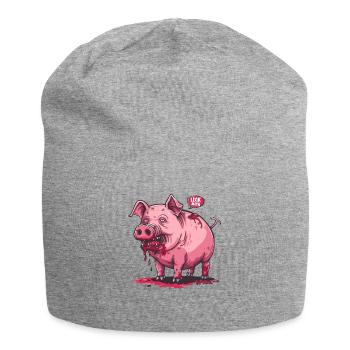 Lèche-moi, cochon zombie détruit - Bonnet en jersey - gris chiné - Devant