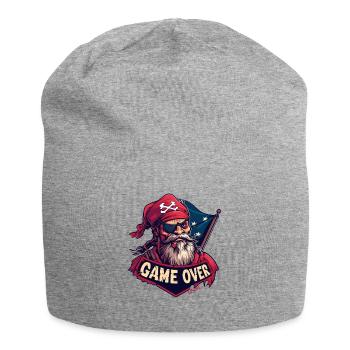 Gaming Game Over Gamer Pirate - Jersey Beanie - heather grey - Front