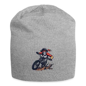Skull Skeleton Pirate Mountain Biking - Jersey Beanie - heather grey - Front