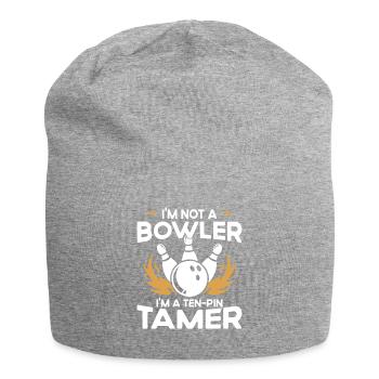 No Bowler, I'm Ten Pin Counter - Bowling - Jersey Beanie - heather grey - Front