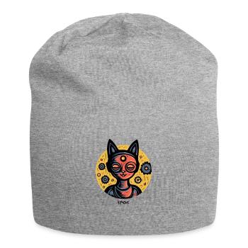 Hasen Mädchen-Meditations-Yoga - Jersey-Beanie - Grau meliert - Vorne