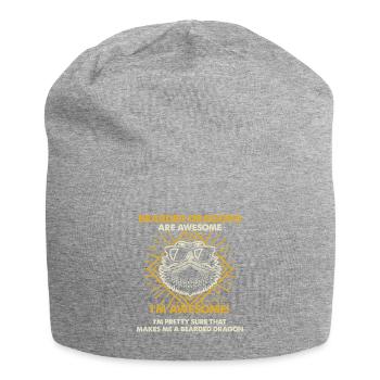 Bärtige Drachen Sind Großartig - Mama Dad - Jersey-Beanie - Grau meliert - Vorne