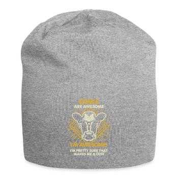 Cows Are Great - Mom Dad - Jersey Beanie - heather grey - Front