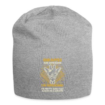 Giraffes Are Great - Mama Dad - Jersey Beanie - heather grey - Front