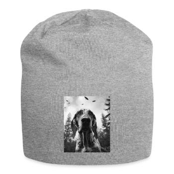 Dog - Alien Selfie Bloodhound UFO - Jersey Beanie - heather grey - Front