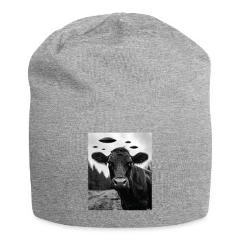 Vache - Alien Selfie Black Angus OVNI - Bonnet en jersey - gris chiné - Devant