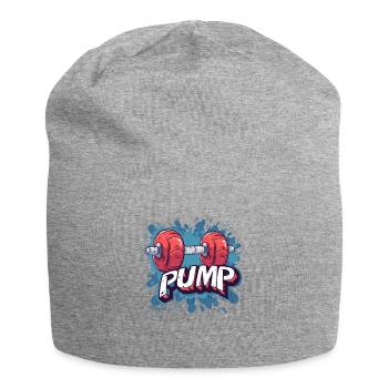 Bodybuilding Muskel Hantel Pumpen - Jersey-Beanie - Grau meliert - Vorne