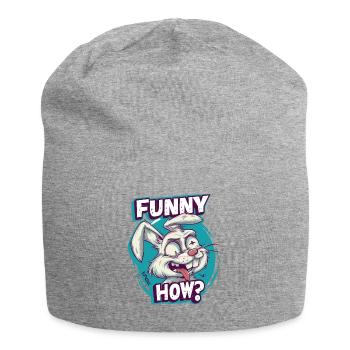 Wie kann das lustig sein, lustiger Hase - Jersey-Beanie - Grau meliert - Vorne