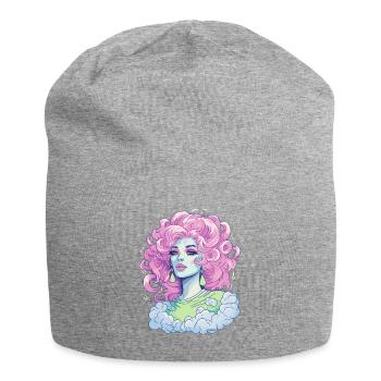 Candy Colored Beauty Clouds Queen - Jersey Beanie - heather grey - Front