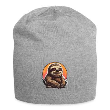 Paresseux drôle à la recherche cool - Bonnet en jersey - gris chiné - Devant