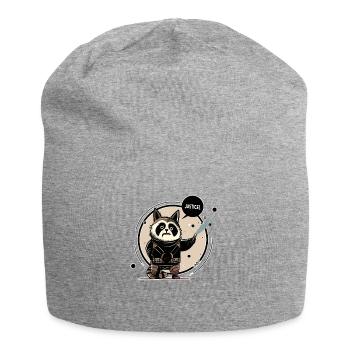 Waschbär fordert Gerechtigkeit - Jersey-Beanie - Grau meliert - Vorne