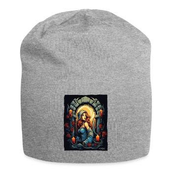 A maid lost in the dungeon of roses - Jersey Beanie - heather grey - Front