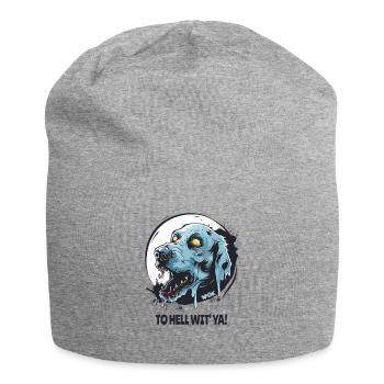 Zombie Hell Dog To hell with you - Jersey Beanie - heather grey - Front