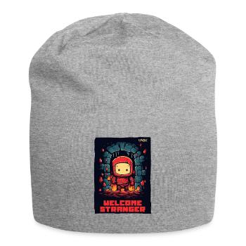 Bienvenue dans mon donjon, étranger - Bonnet en jersey - gris chiné - Devant