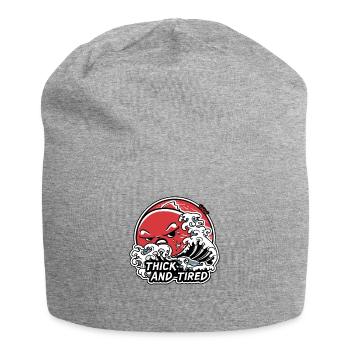 Ocean Wave Beach, Fat And Tired - Jersey Beanie - heather grey - Front