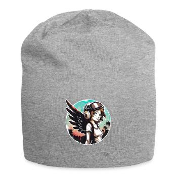 Fille alternative cool avec des ailes d’ange - Bonnet en jersey - gris chiné - Devant