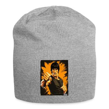 Das Gesicht der Kampfkunst - Jersey-Beanie - Grau meliert - Vorne
