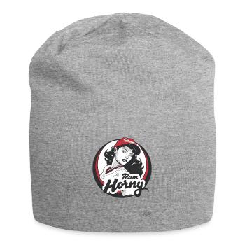 Team Horny baseball player - Jersey Beanie - heather grey - Front