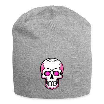 Tout simplement un crâne de crâne de dessin animé cool - Bonnet en jersey - gris chiné - Devant