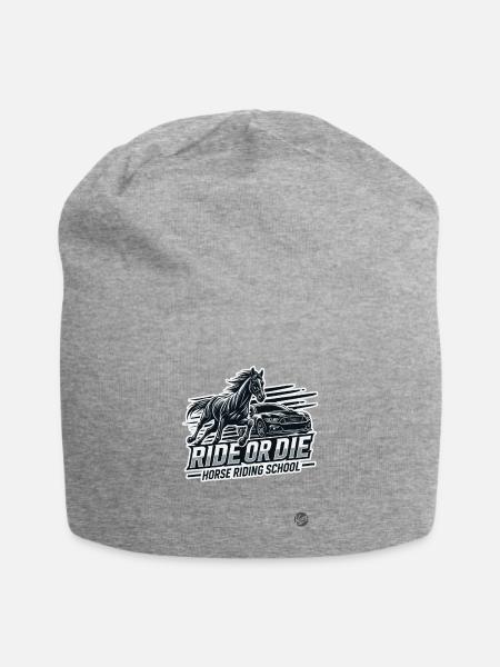 Reite oder stirb Reitschule für Pferde und Reiter - Jersey-Beanie - Grau meliert
