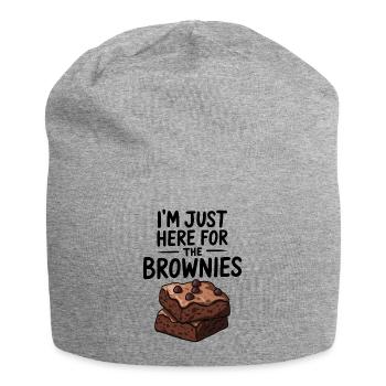 Brownies Spruch Gebäck Lustiges Brownie Geschenk - Jersey-Beanie - Grau meliert - Vorne