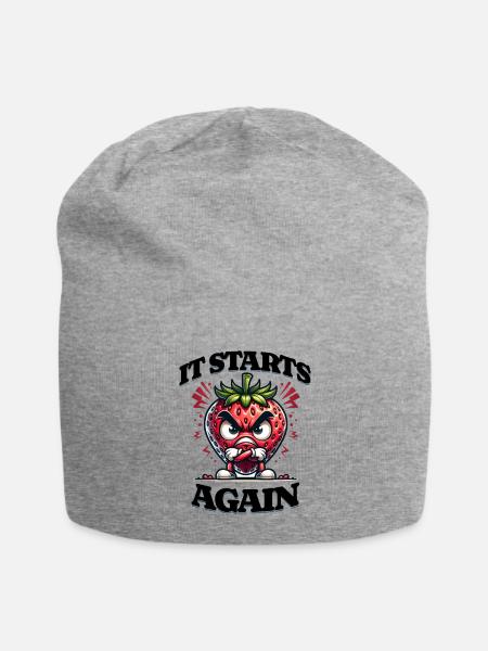 Es Beginnt Wieder: Periode, Menstruation, - Jersey-Beanie - Grau meliert