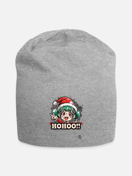 Süßer kleiner Weihnachts-Elf an Weihnachten - Jersey-Beanie - Grau meliert
