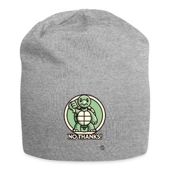 Tortue en colère - pouces vers le bas, non merci ! - Bonnet en jersey - gris chiné - Devant
