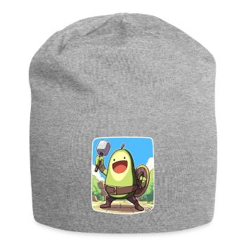 Funny Warrior Avocado - Jersey Beanie - heather grey - Front