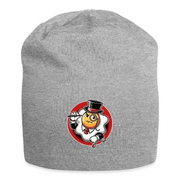Eleganter Spiegelei Ei-Gentleman - Jersey-Beanie - Grau meliert - Vorne