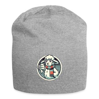 Daumen runter vom Miese Laune Schaf - Jersey-Beanie - Grau meliert - Vorne