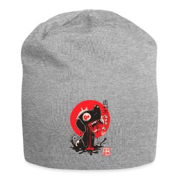 Japanese small dog of horror - Jersey Beanie - heather grey - Front