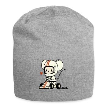 Go-Kart Mouse Racer - Jersey Beanie - heather grey - Front