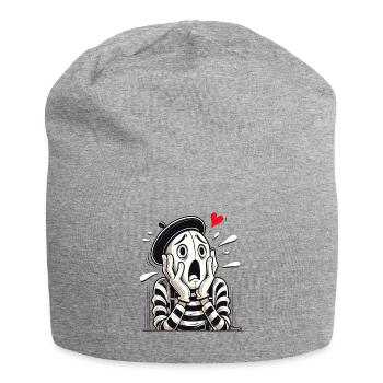 Dramatischer Pantomime – Liebe oder Verzweiflung? - Jersey-Beanie - Grau meliert - Vorne