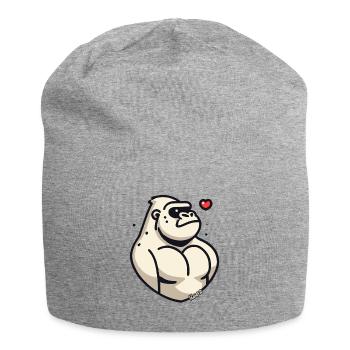 Fort, fier et charmant – Gorille - Bonnet en jersey - gris chiné - Devant