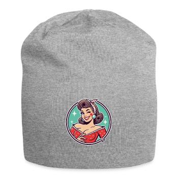 The good retro housewife - Jersey Beanie - heather grey - Front