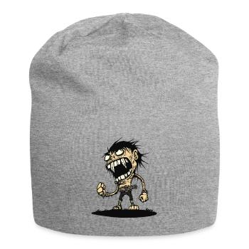 Homme des cavernes en colère affamé - Bonnet en jersey - gris chiné - Devant
