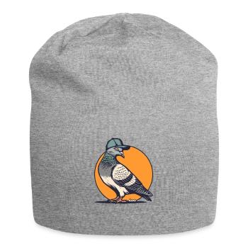 Colombe cool avec casquette de baseball dans le style de la rue - Bonnet en jersey - gris chiné - Devant