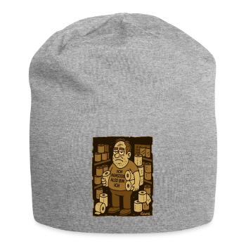Je thésaurise, donc je suis – homme de papier toilette - Bonnet en jersey - gris chiné - Devant
