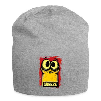 Kleines Monster – Gleich wird geniest! - Jersey-Beanie - Grau meliert - Vorne