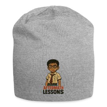 Boy with glasses and dirty shirt - Jersey Beanie - heather grey - Front