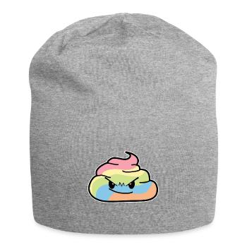 Regenbogen Haufen - Poo grummelige Kacke - Jersey-Beanie - Grau meliert - Vorne