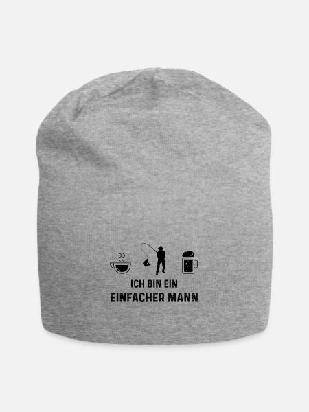 Ich bin ein Einfacher Mann - - Jersey-Beanie - Grau meliert