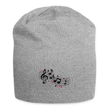 Notes de musique Symboles Musique - Bonnet en jersey - gris chiné - Devant
