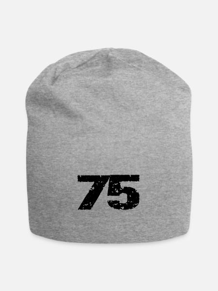 75 Zahl Trikot - Jersey-Beanie - Grau meliert